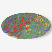 Gustav Klimts Bauerngarten mit Sonnenblumen Pappteller (Schrägansicht)