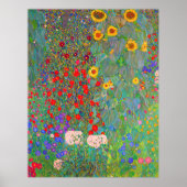 Gustav Klimts Bauerngarten mit Sonnenblumen Poster (Vorne)