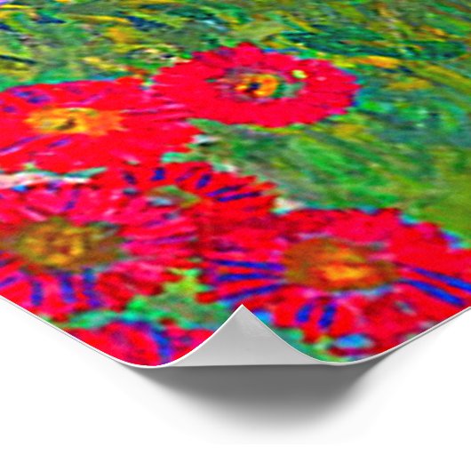 Gustav Klimts Bauerngarten mit Sonnenblumen Poster (Ecke)