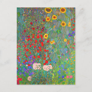 Gustav Klimts Bauerngarten mit Sonnenblumen Postkarte