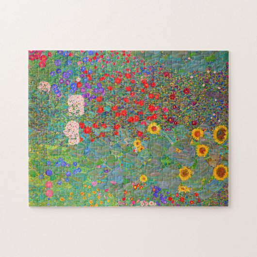 Gustav Klimts Bauerngarten mit Sonnenblumen Puzzle (Horizontal)