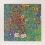 Gustav Klimts Bauerngarten mit Sonnenblumen Puzzle<br><div class="desc">Gustav Klimts Bauerngarten mit dem Puzzle Sonnenblumen.</div>