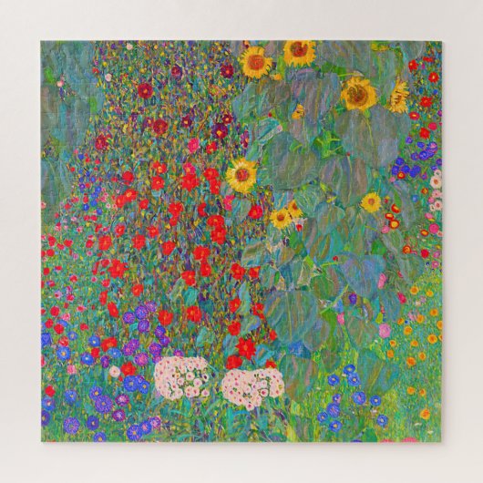 Gustav Klimts Bauerngarten mit Sonnenblumen Puzzle (Vertikal)