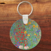 Gustav Klimts Bauerngarten mit Sonnenblumen Schlüsselanhänger (Vorderseite)