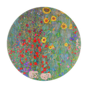 Gustav Klimts Bauerngarten mit Sonnenblumen Schneidebrett