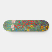 Gustav Klimts Bauerngarten mit Sonnenblumen Skateboard (Horizontal)