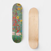 Gustav Klimts Bauerngarten mit Sonnenblumen Skateboard (Vorderseite)