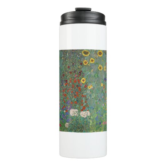 Gustav Klimts Bauerngarten mit Sonnenblumen Thermosbecher (Vorderseite)
