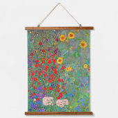 Gustav Klimts Bauerngarten mit Sonnenblumen Wandteppich Mit Holzrahmen (Vorderseite)