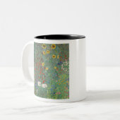 Gustav Klimts Bauerngarten mit Sonnenblumen Zweifarbige Tasse (Vorderseite Links)