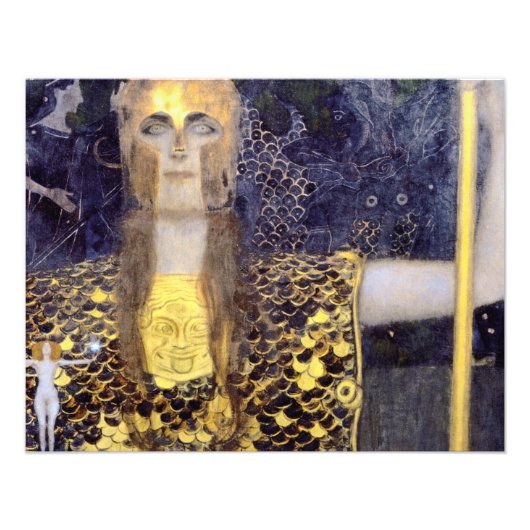 Gustav Klimts berühmtes Bild von Pallas Athena Fotodruck (Vorne)