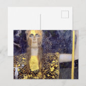 Gustav Klimts berühmtes Bild von Pallas Athena Postkarte (Vorne/Hinten)