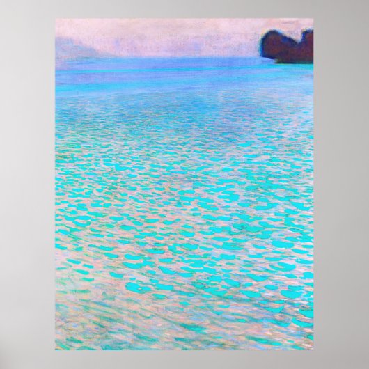 Gustav Klimts berühmtes Gemälde Attersee. Poster (Vorne)