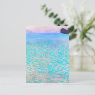 Gustav Klimts berühmtes Gemälde Attersee. Postkarte