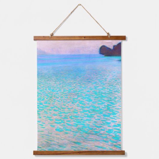 Gustav Klimts berühmtes Gemälde Attersee. Wandteppich Mit Holzrahmen (Vorderseite)