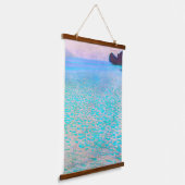 Gustav Klimts berühmtes Gemälde Attersee. Wandteppich Mit Holzrahmen (Gewinkelt)