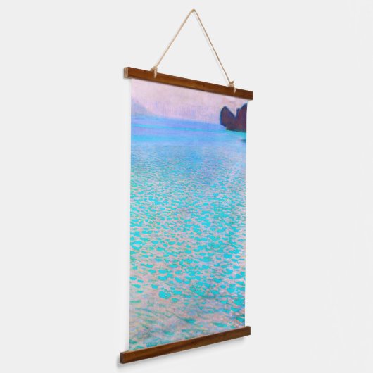 Gustav Klimts berühmtes Gemälde Attersee. Wandteppich Mit Holzrahmen (Gewinkelt)