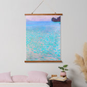 Gustav Klimts berühmtes Gemälde Attersee. Wandteppich Mit Holzrahmen (Schlafzimmer)