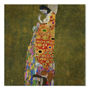 Gustav Klimts berühmtes Gemälde Hope II (1907-1908 Poster