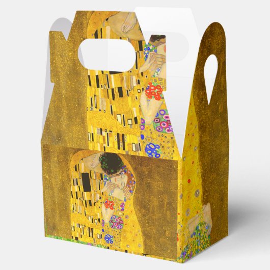 Gustav Klimts berühmtes Kissenbild. Geschenkschachtel (Geöffnet)