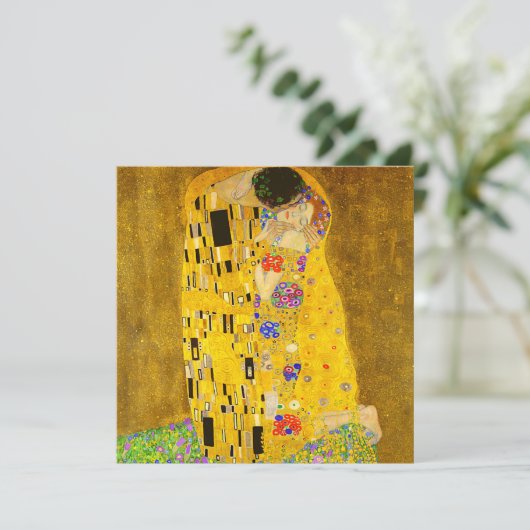 Gustav Klimts berühmtes Kissenbild. Karte (Stehend Vorderseite)