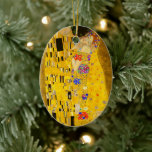 Gustav Klimts berühmtes Kissenbild. Keramik Ornament<br><div class="desc">Gustav Klimts berühmtes Kissenbild. Ornament Berühmtes Bild von Gustav Klimt.</div>