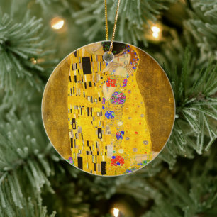 Gustav Klimts berühmtes Kissenbild. Keramik Ornament