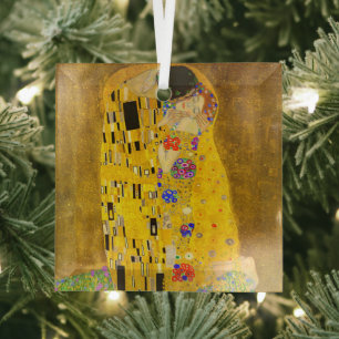 Gustav Klimts berühmtes Kissenbild. Ornament Aus Glas