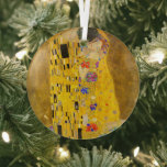 Gustav Klimts berühmtes Kissenbild. Ornament Aus Glas<br><div class="desc">Gustav Klimts berühmtes Kissenbild. Glasschmuck Berühmtes Bild von Gustav Klimt.</div>