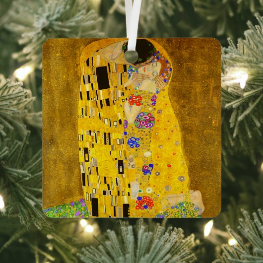 Gustav Klimts berühmtes Kissenbild. Ornament Aus Metall (InSitu)