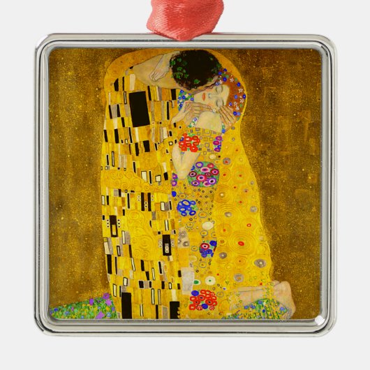 Gustav Klimts berühmtes Kissenbild. Ornament Aus Metall (Vorne)