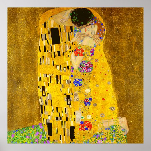 Gustav Klimts berühmtes Kissenbild. Poster (Vorne)