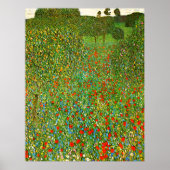 Gustav Klimts berühmtes Mohnfeld (1907). Poster (Vorne)