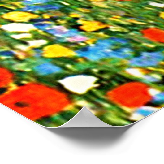 Gustav Klimts berühmtes Mohnfeld (1907). Poster (Ecke)