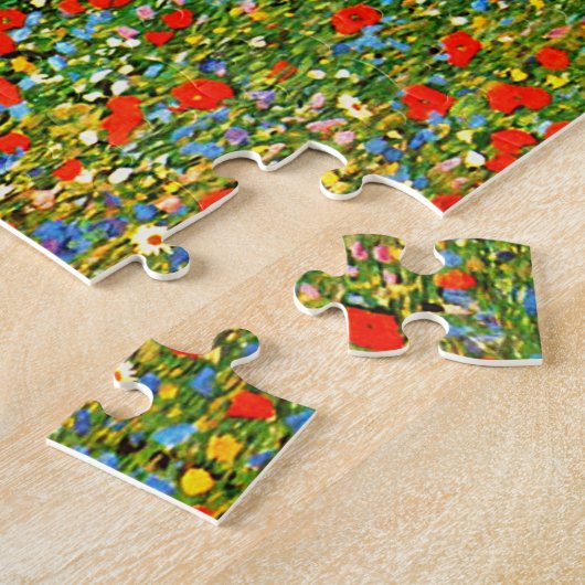 Gustav Klimts berühmtes Mohnfeld (1907). Puzzle (Seite)