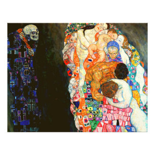 Gustav Klimts Bild von Tod und Leben. Fotodruck