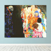 Gustav Klimts Bild von Tod und Leben. Leinwanddruck (Insitu (Holzboden))
