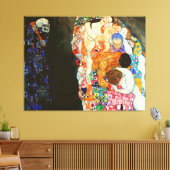 Gustav Klimts Bild von Tod und Leben. Leinwanddruck (Insitu (Wohnzimmer))