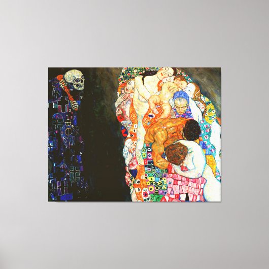 Gustav Klimts Bild von Tod und Leben. Leinwanddruck (Vorderseite)