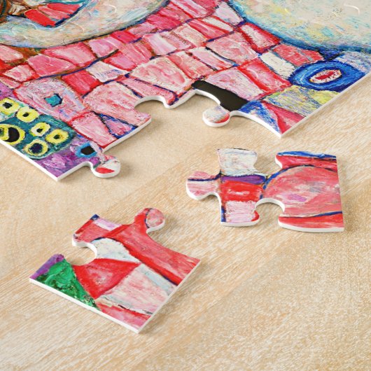 Gustav Klimts Bild von Tod und Leben. Puzzle (Seite)