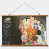 Gustav Klimts Bild von Tod und Leben. Wandteppich Mit Holzrahmen (Vorne)