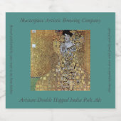 Gustav Klimts Dame in Gold, Adele Bloch-Bauer Bierflaschenetikett (Einzelnes Label)