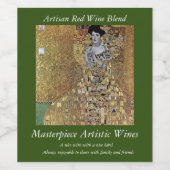 Gustav Klimts Dame in Gold, Adele Bloch-Bauer Weinetikett (Einzelnes Label)