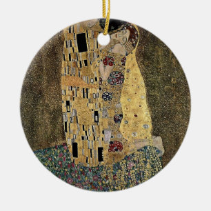 Gustav Klimts Der Kuss (ca. 1908) Keramikornament