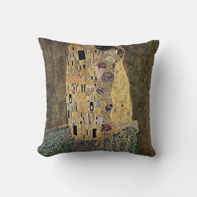 Gustav Klimts Der Kuss (ca. 1908) Kissen (Vorderseite)