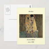 Gustav Klimts Der Kuss (ca. 1908) Postkarte (Vorne/Hinten)