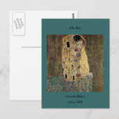 Gustav Klimts Der Kuss (ca. 1908) Postkarte (Vorne/Hinten)