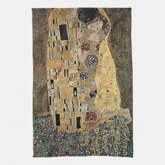 Gustav Klimts Der Kuss (circa 1908) Handtuch (Vertikal)