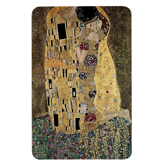 Gustav Klimts Der Kuss (circa 1908) Magnet (Vertikal)