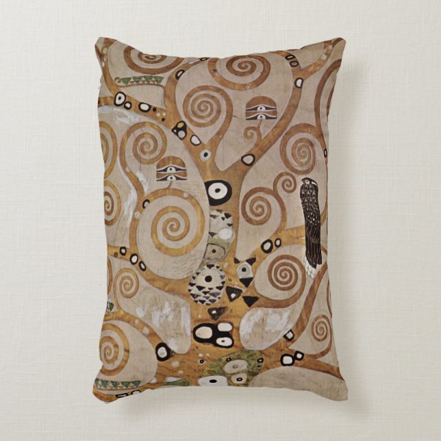 Gustav Klimts Gemälde "Der Baum des Lebens" (1909) Dekokissen (Vorderseite(Vertikal))